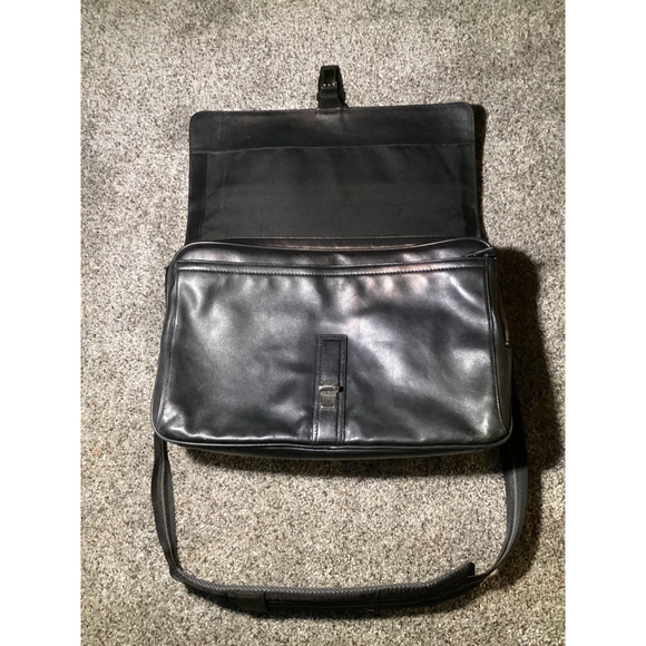 Coach Men's Black Leather Satchel Briefcase Laptop Bag - Picture 3 of 9